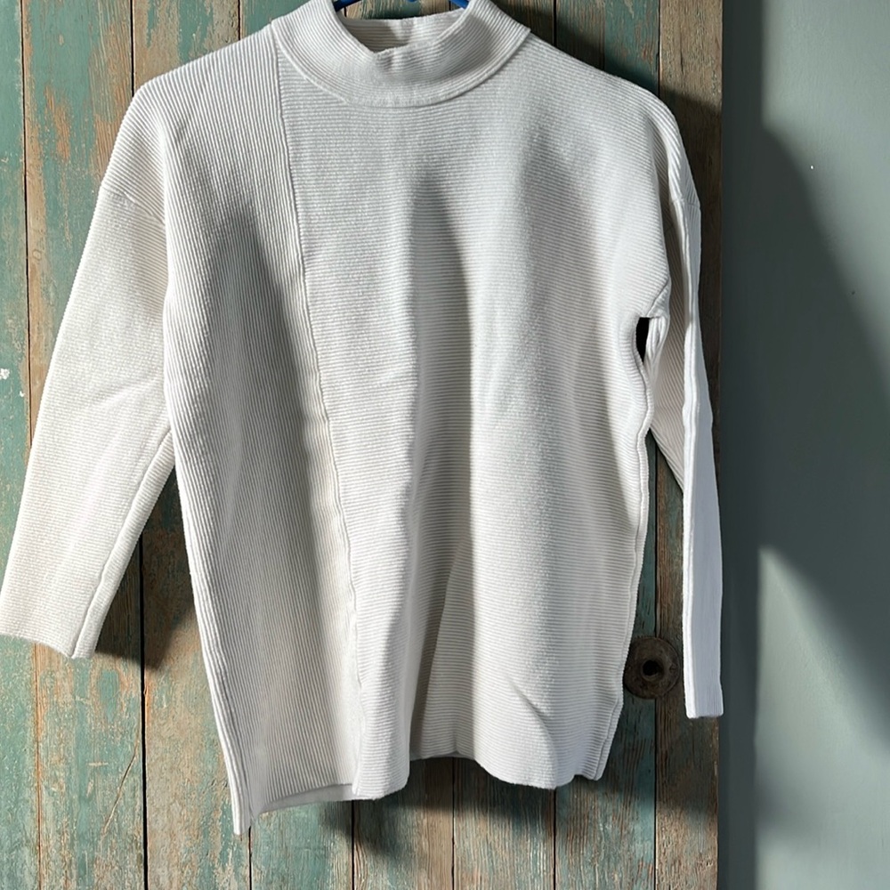 BTFBM women’s small 3/4 sleeve white sweater